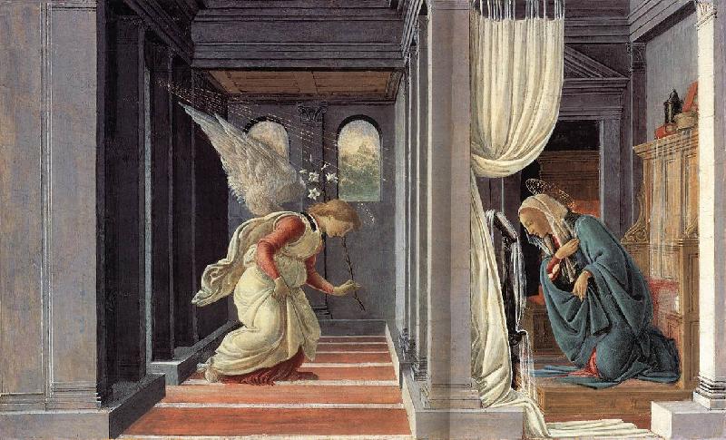 BOTTICELLI, Sandro The Annunciation fd oil painting image